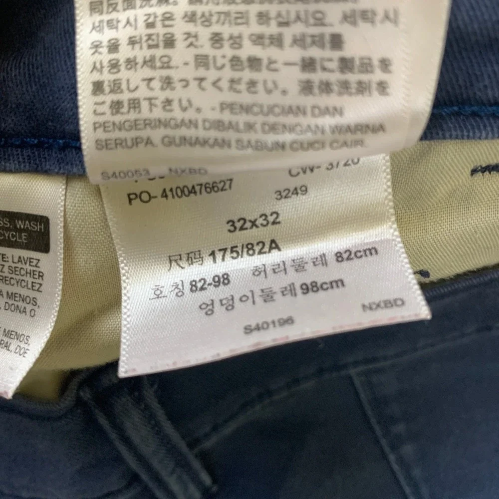 Levi's XX Chino‎ Standard Taper Pants Mens 32x32 (fits 29L) Navy Cotton Twill